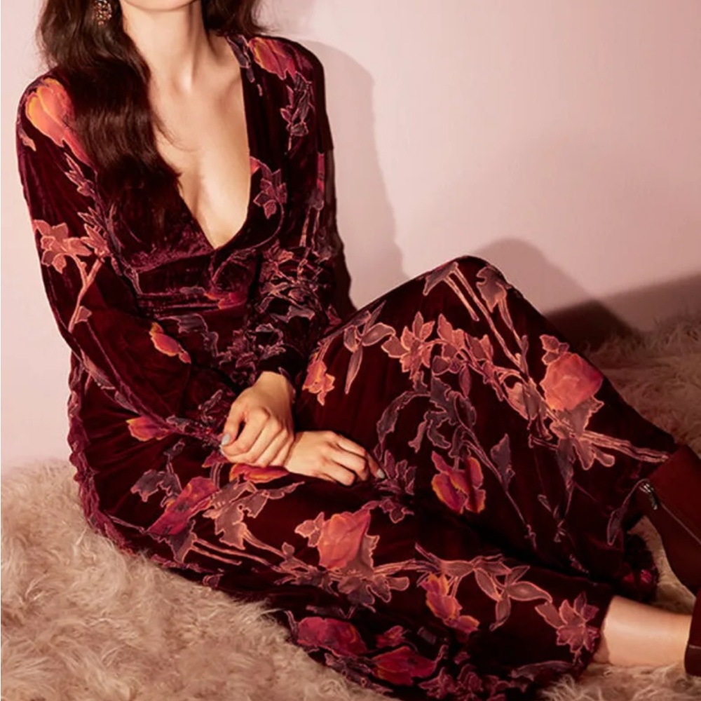 Lulu Velvet Burnout Dress